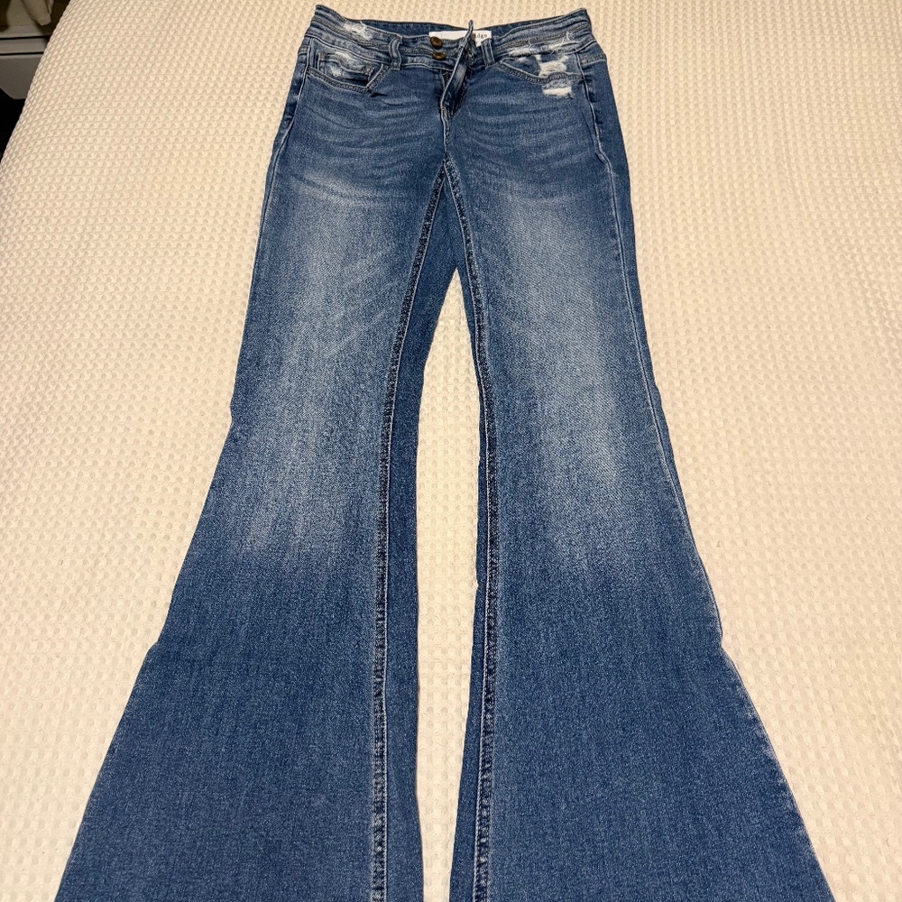 Bridge high rise flare jean